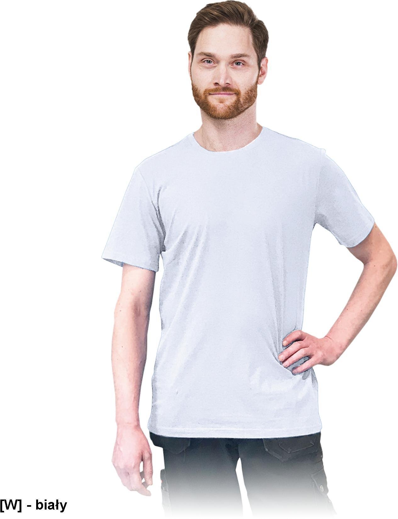 Reis t-shirt męski o wydłużonym kroju, 100% bawełna, biały 2XL