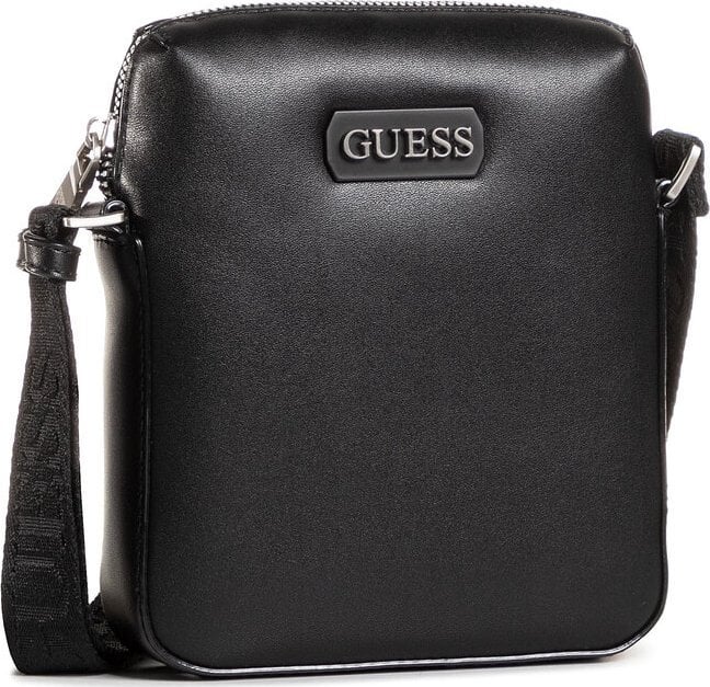 Guess, Dan, Document Holder, Leather Crossbody Bag, Black, Mini, For Men For Men