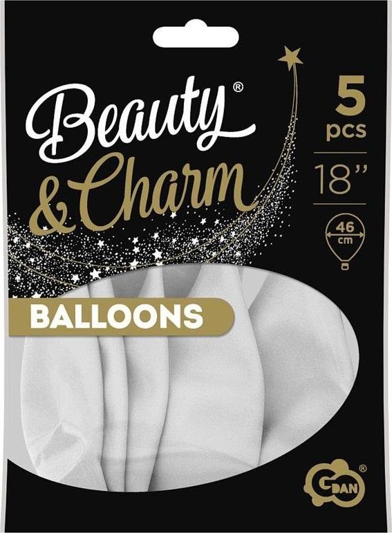 GoDan Balony Beauty&Charm pastelowe białe 5szt