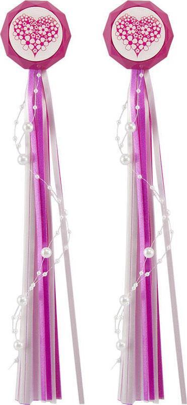 Serpentynka PD-01 wstążki ozdobne do roweru różowe para Uniwersalny