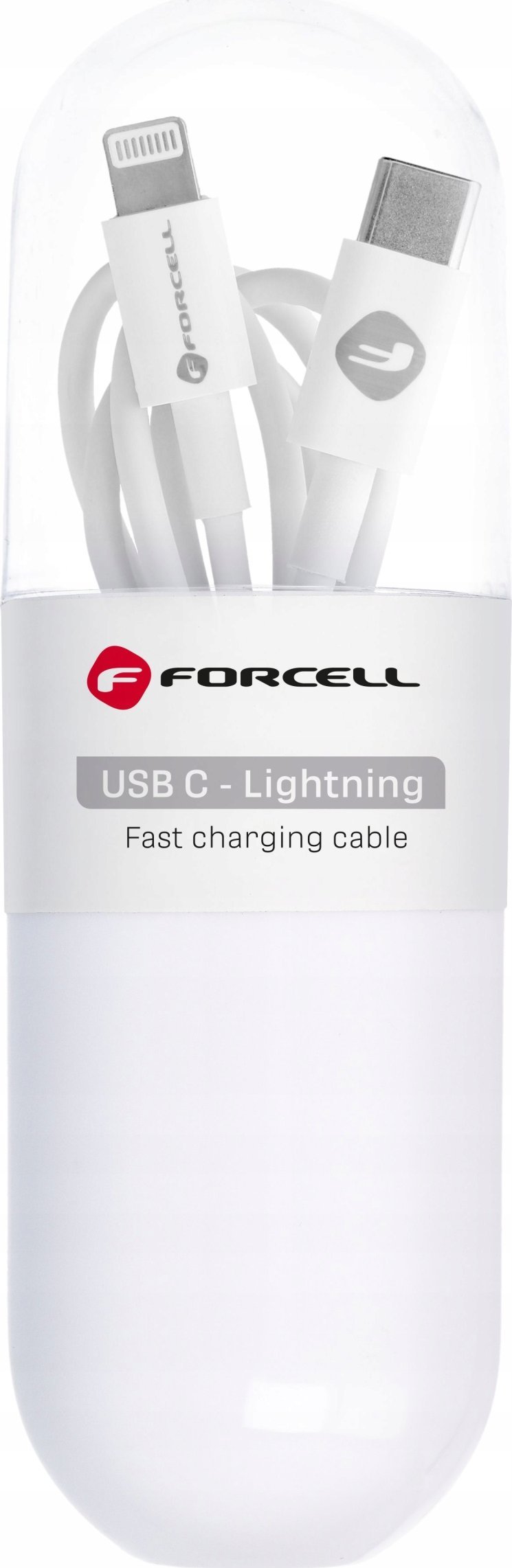 Kabel USB ForCell USB-C - Lightning 1 m Biały
