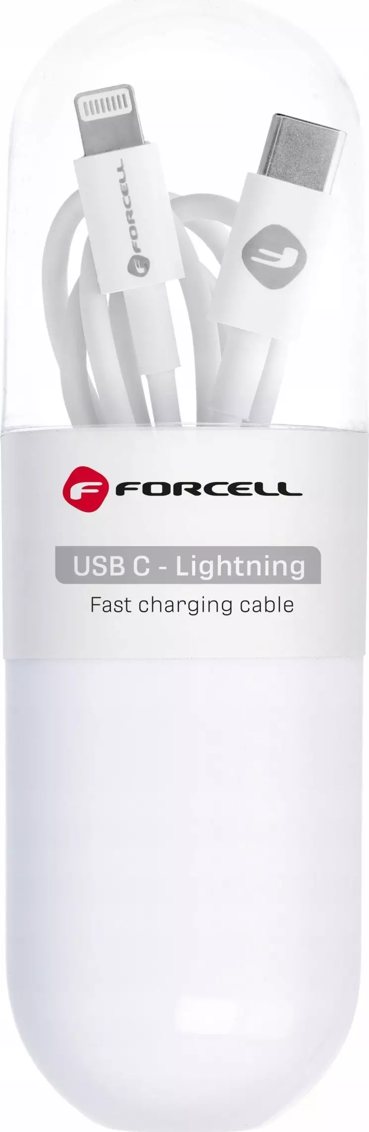 Kabel USB ForCell USB-C - Lightning 1 m Biały
