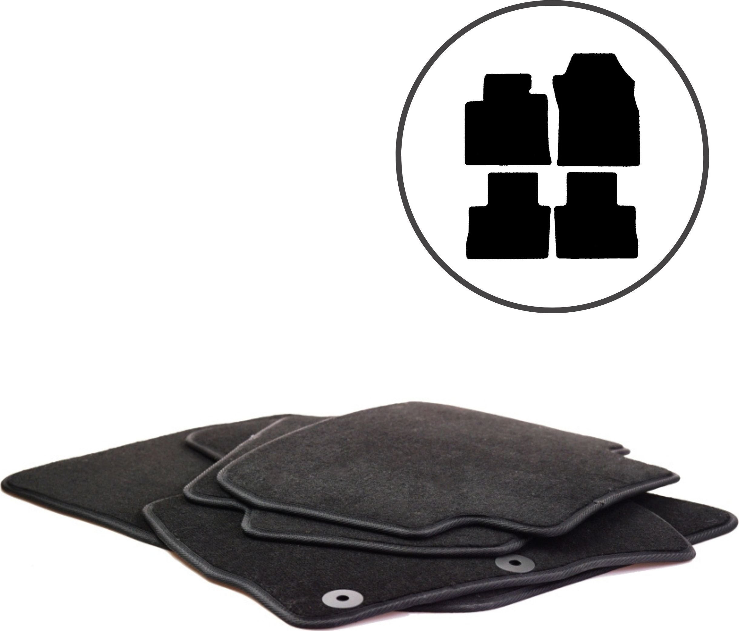 Dikel Dywaniki samochodowe welurowe 4szt. Toyota RAV4 V