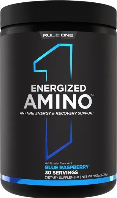 Rule One - Aminokwasy, Energized Amino, Blue Raspberry, Proszek 270g