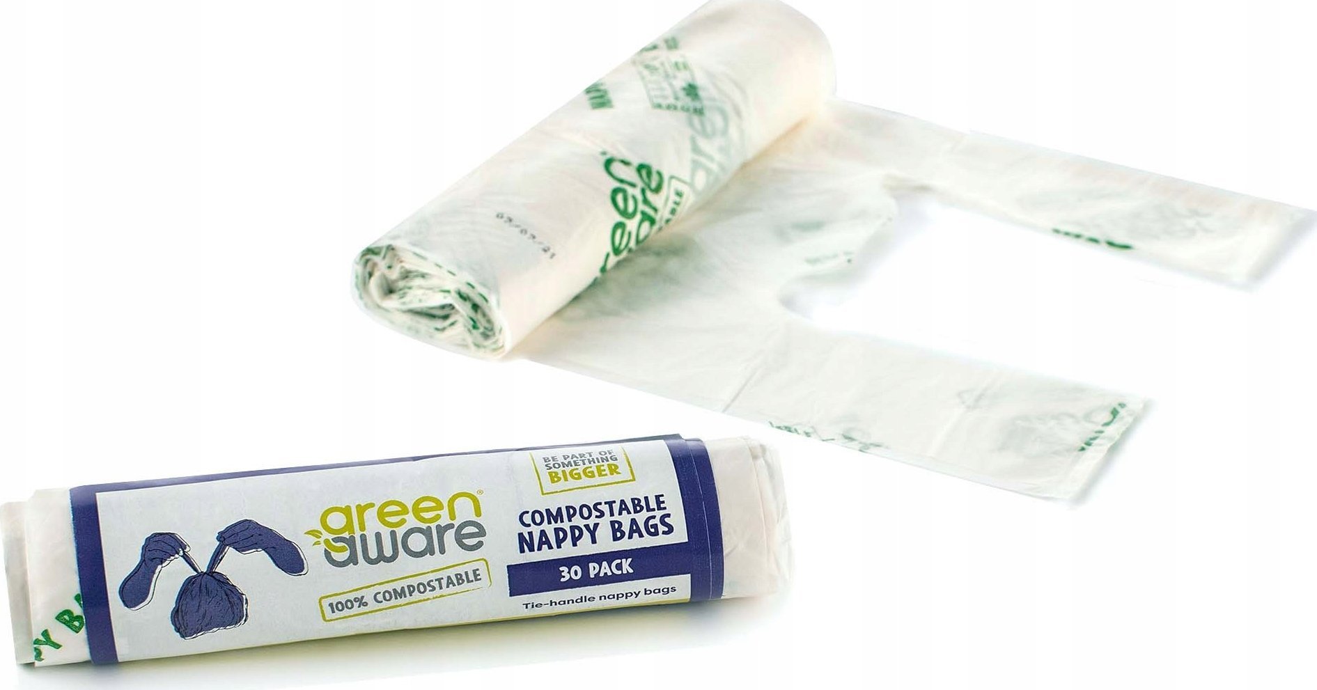 GreenAware GreenAware, Kompostowalne worki na pieluszki, 30szt.