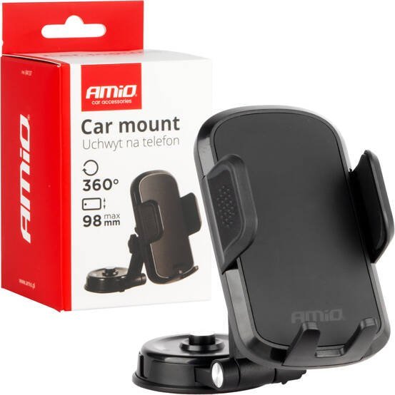 Uchwyt do samochodu na telefon kokpit obrotowy 360 AMIO-04137
