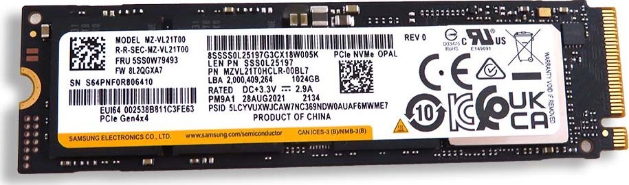 Dysk SSD Lenovo 1TB M.2 2280 PCI-E x4 Gen4 NVMe (SSD M.2 2280 PCIe NVMe 1TB)