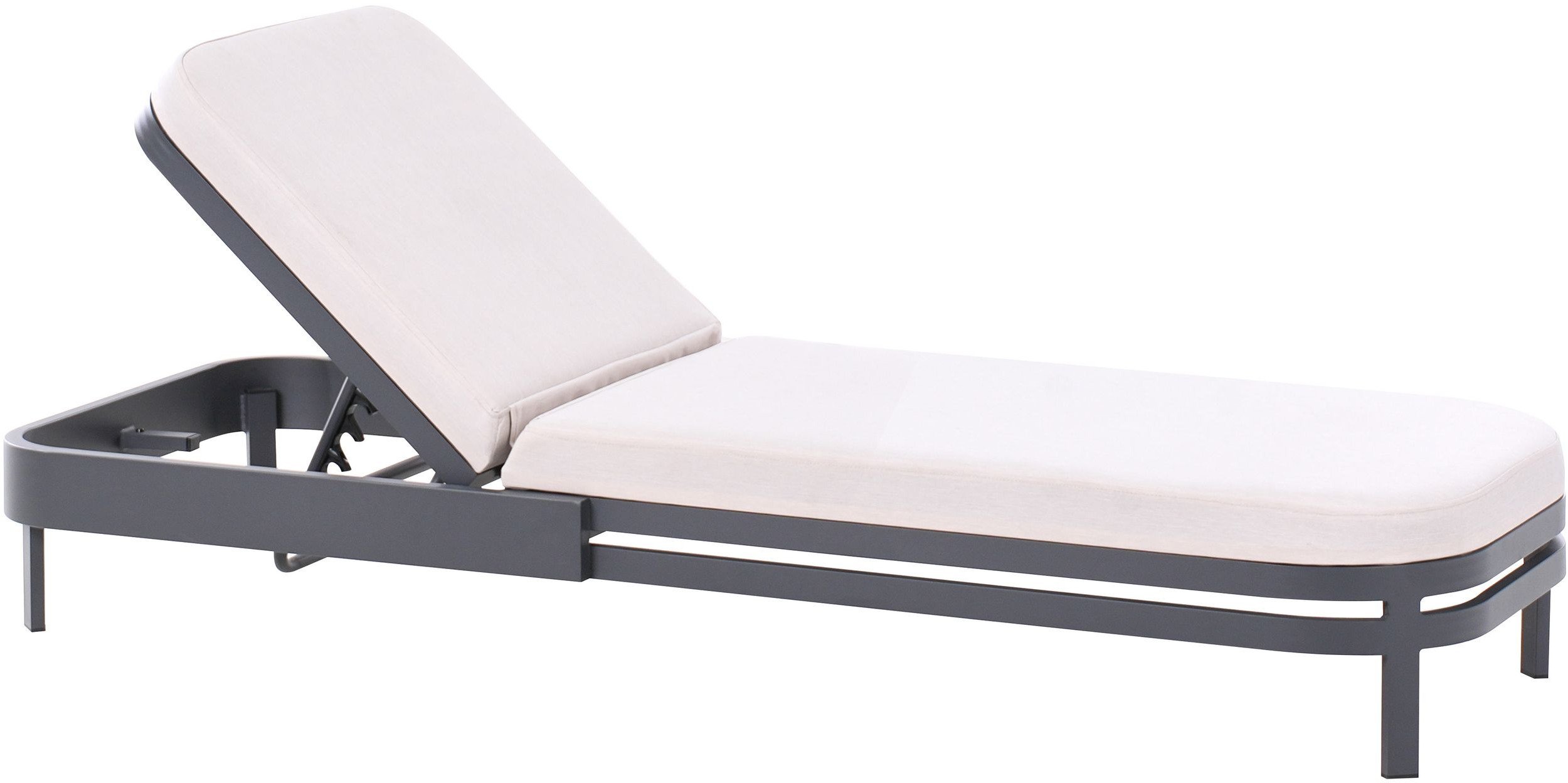 Leżak ogrodowy z poduszką NETTUNO Metal Jasnobeżowy