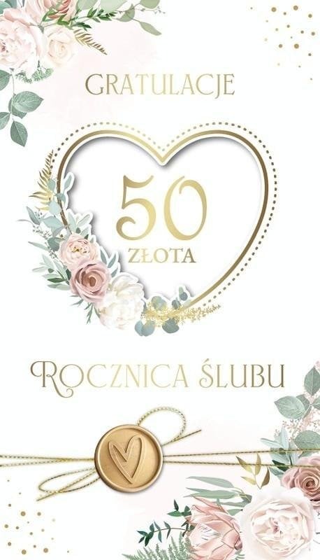 Karnet Rocznica Ślubu 50