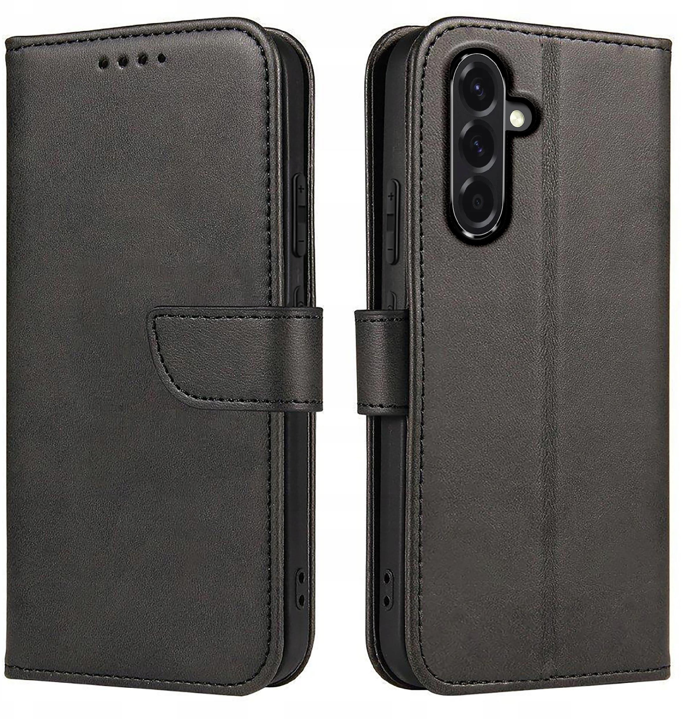 Etui do Samsung A56 5G Skórzane PORTFEL SKIN CASE + Szkło 9H