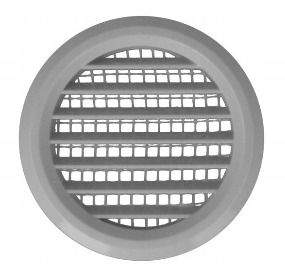 Kratka wentylacyjna drzwiowa okrągła fi 47mm biała MW50/4KOS