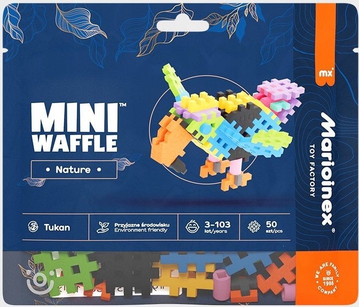 Marioinex Klocki Mini Waffle Nature - Tukan 50 elementów