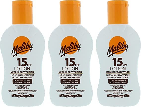 Malibu Protective Lotion SPF15 Wodoodporny Balsam 100ml x3szt
