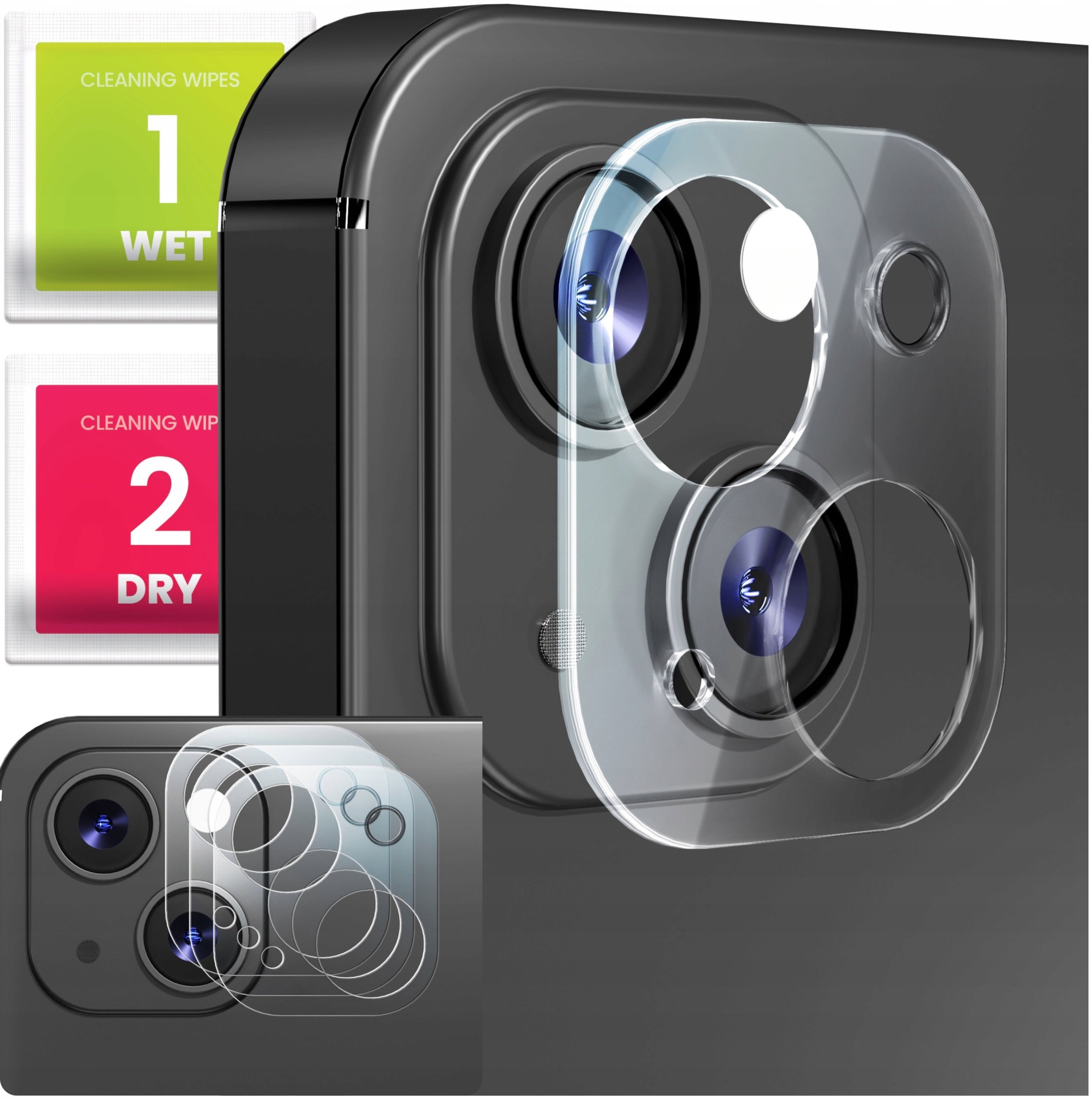 3-PAK Szkło Na Aparat Do Apple iPhone 13 Mini (Hartowane, Na Obiektyw, 9H)