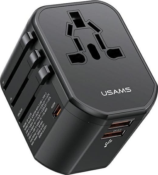 Ładowarka Usams Ładowarka sieciowa Usams T59 Adapter podróżny US/AU/EU/UK 20W 4w1 2xUSB+1xUSB-C