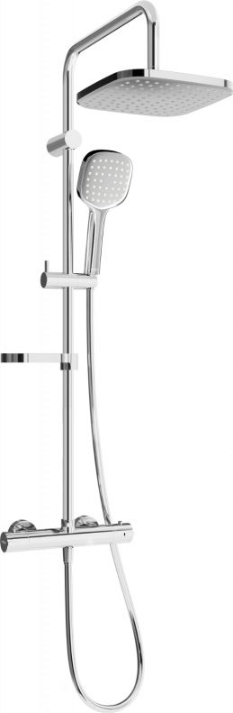 Zestaw prysznicowy Mexen Mexen KX33 zestaw prysznicowy natynkowy z deszczownicą, chrom - 771503391-00