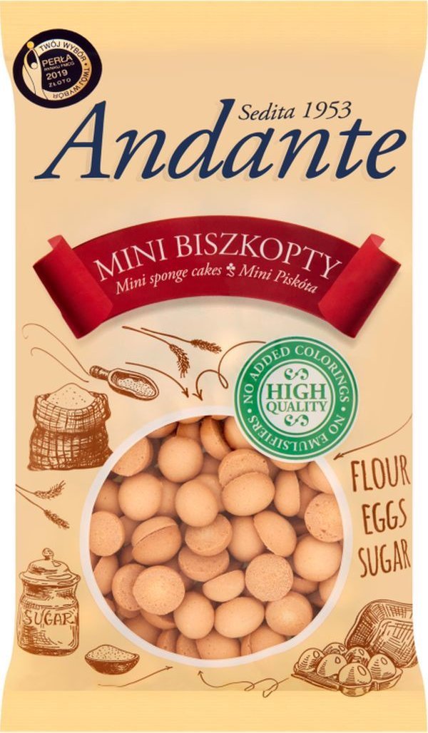 Andante Andante Mini biszkopty 120 g