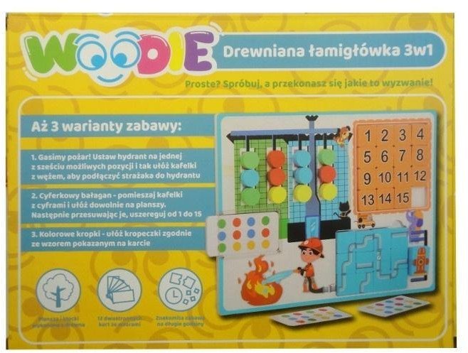 Drewniana łamigłówka 3w1 Woodie