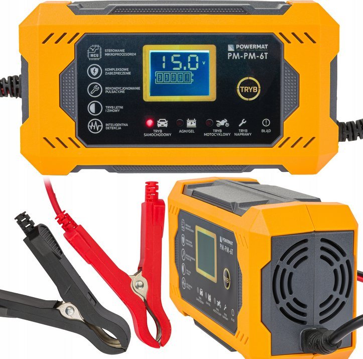 Powermat Prostownik MIKROPROCESOROWY Akumulatorowy 12V