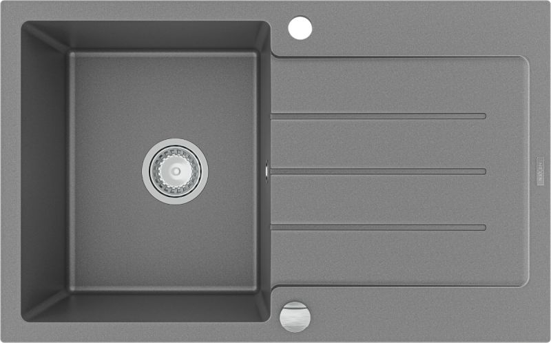 Zlewozmywak Mexen Mexen Bruno zlewozmywak granitowy 1-komorowy z ociekaczem 900 x 500 mm, szary - 6513791010-71