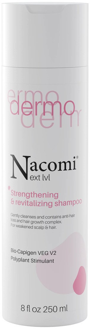 Nacomi Next Level Dermo Szampon do włosów - Wzmacniający & rewitalizujący 250ml