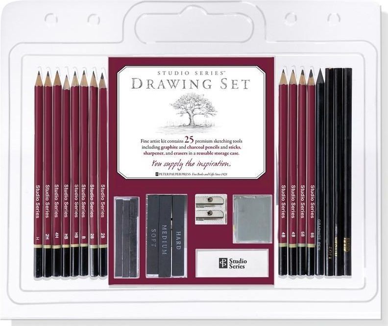 Peter Pauper Press Zestaw do szkicowania dla plastyków 26 przyborów - 228050