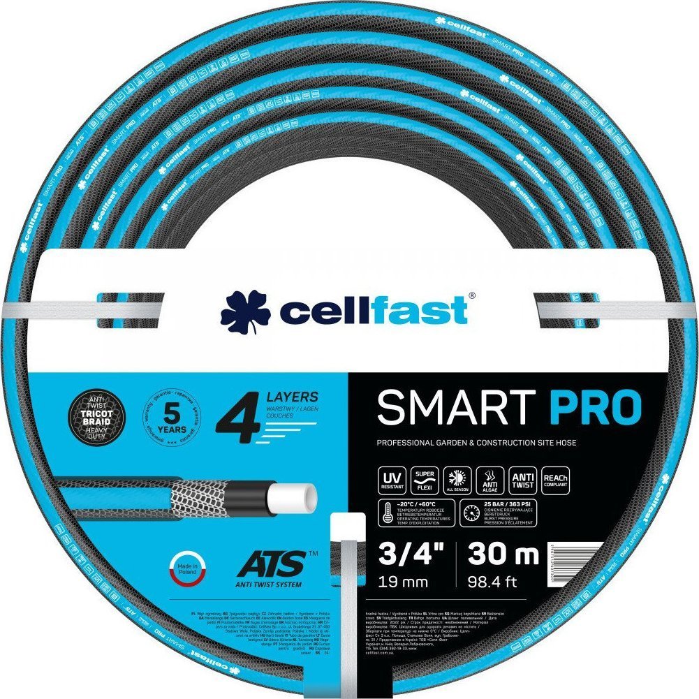 Cellfast Wąż ogrodowy SMART PRO ATS 3/4" 30 m