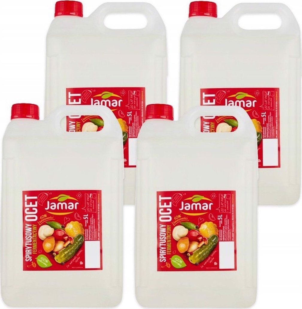 Jamar Jamar Ocet spirytusowy fermentacyjny 10 % kwasowości 5 l x 4 sztuk