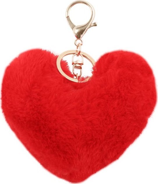 Breloczek eCarla Brelok do kluczy Pluszowe Serce Czerwony BRL243CZE