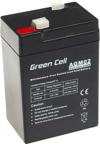 Green Cell Akumulator 6V/4.5Ah (AGM02)