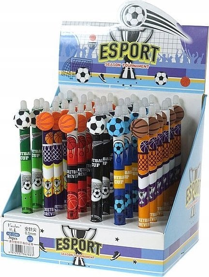 Teka Długopis żelowy piłka (36szt)