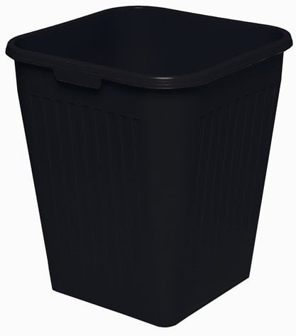 Bantex 100400355, 25 L, Square, Polypropylene (PP), Black, 320 mm, 380 mm