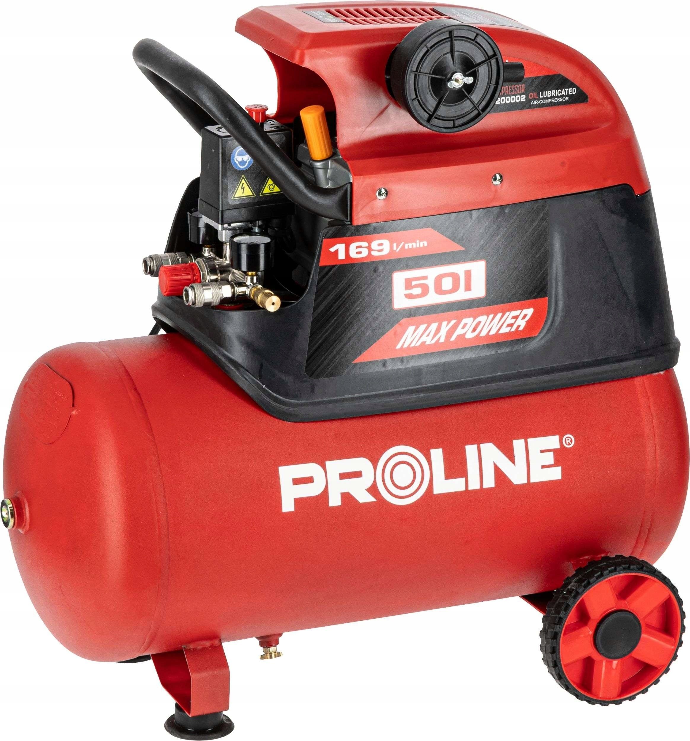 KOMPRESOR OLEJOWY 50L, 1500W/2KM, 8BAR, 169L/MIN PROLINE