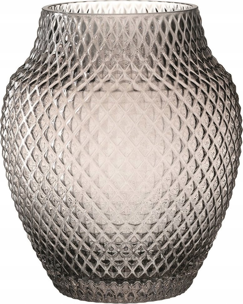 Leonardo Wazon szklany h 23cm szary POESIA - Leonardo