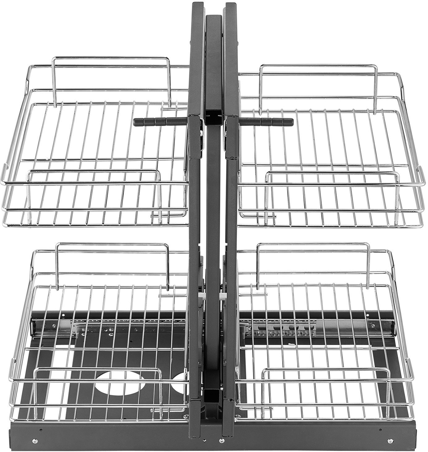 Dwupoziomowy Wysuwany Organizer do Narożnej Szafki Kuchennej