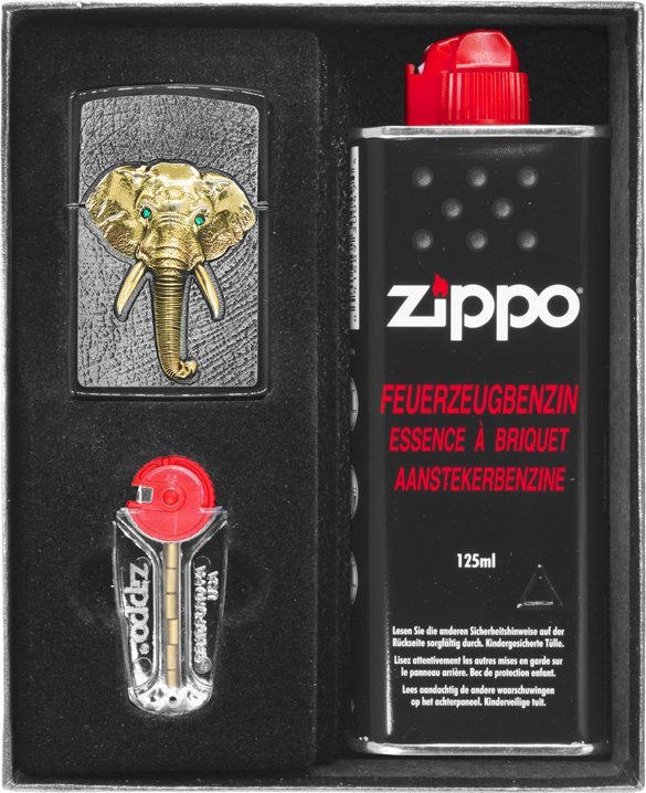 Zestaw ZIPPO Zapalniczka ELEFANT TRI COLOUR Prezentowy No1