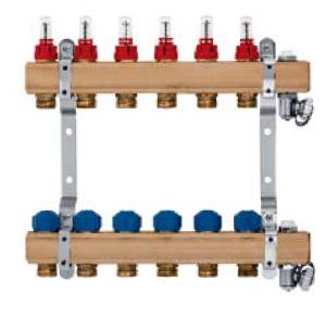 Kisan Rozdzielacz 1" do ogrzewań płaszczyznowych i grzejnikowych z wyjściem do złączek G 3/4" - KRPT 06.20.12