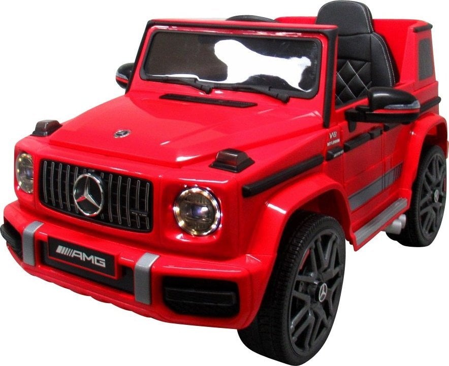 Mercedes Mercedes G63 czerwony Piankowe koła Eva, miękki fotelik Licencja