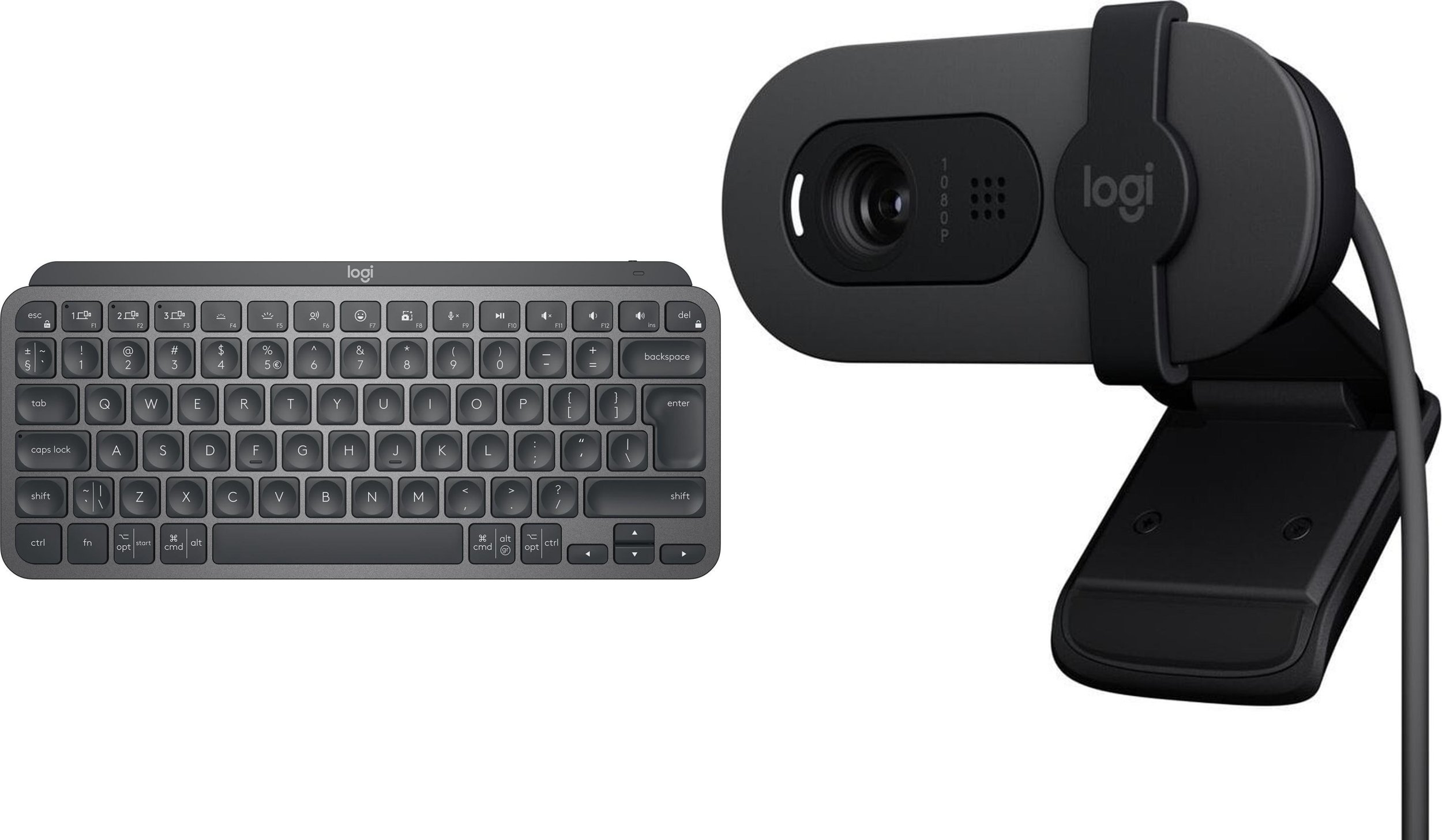 Klawiatura Logitech MX Keys Mini (920-010498) + Brio 100 (960-001585)