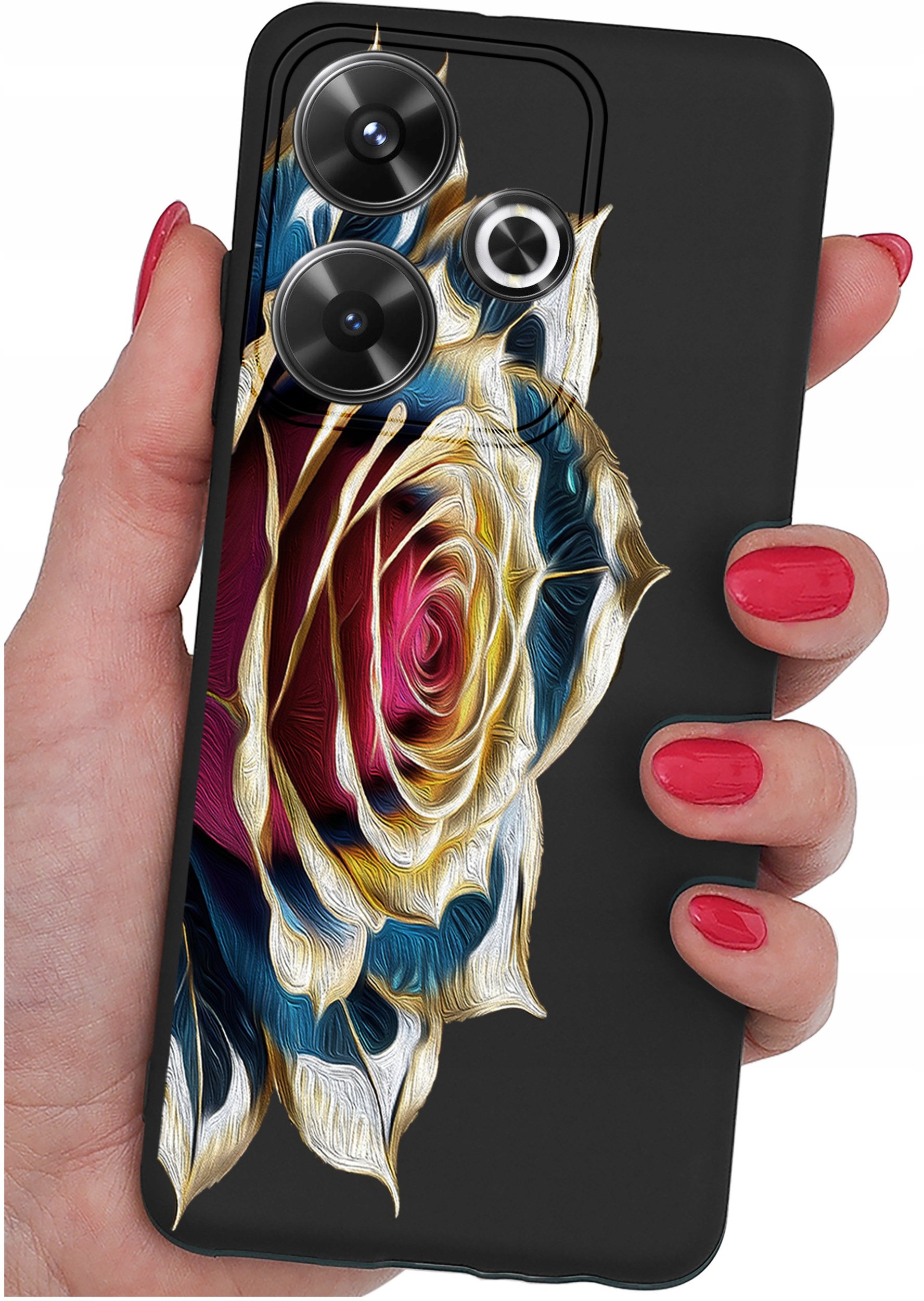 Etui do Xiaomi Redmi 13 4G WZORY |SILIKONOWE MATT CASE + SZKŁO 9H