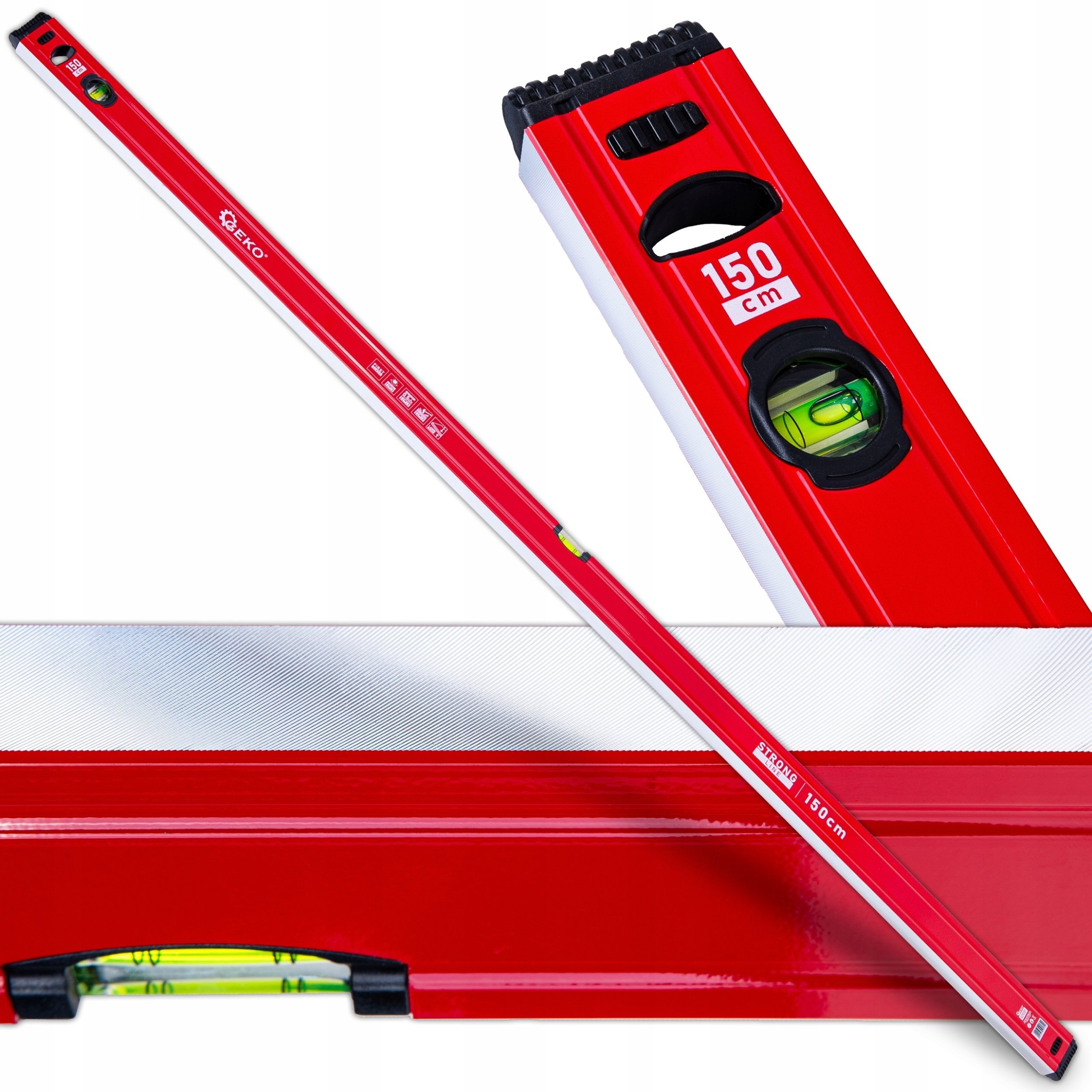 Geko Poziomnica aluminiowa 1500 mm STRONG LINE (50)