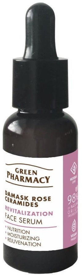GREEN PHARMACY Róża Damasceńska + Ceramidy Rewitalizujący Serum do twarzy 30 ml