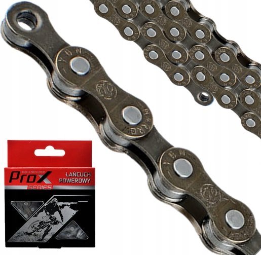 Prox ŁAŃCUCH ROWEROWY 7-8 RZĘDOWY PROX S52 116 L OGNIW MTB DO ROWERU PIN BRĄZOWY