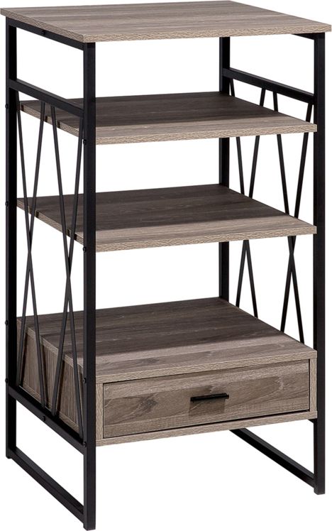 Beliani Regał 4 półki brązowoszary KEENE