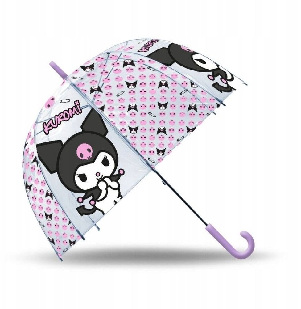 Parasolka przezroczysta manualna 46cm Kuromi KU00005 Kids Euroswan