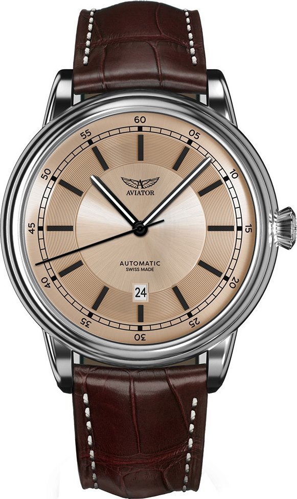 Zegarek Aviator Zegarek męski Aviator V.3.32.0.244.4 brązowy