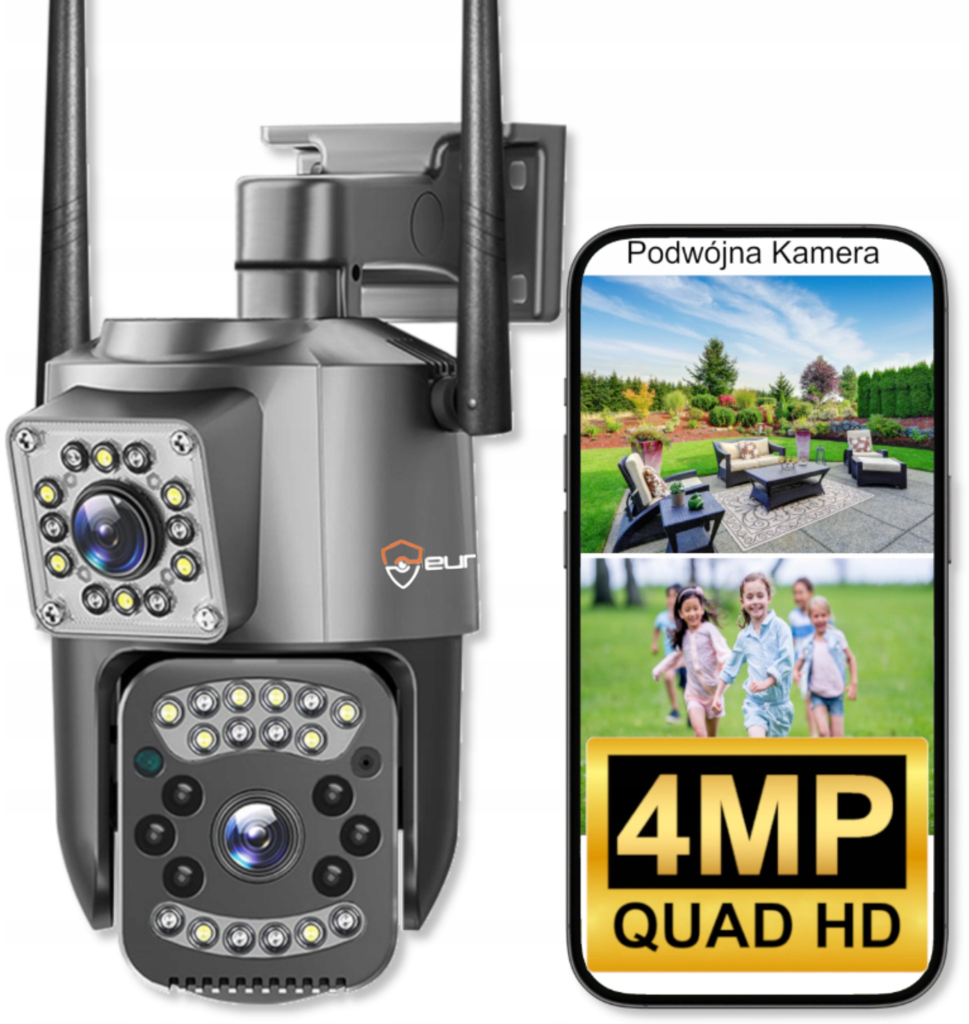 KAMERA WIFI IP SMART OBROTOWA ZEWNĘTRZNA FULLHD 2MP 1080p DETEKCJA ZOOM SD