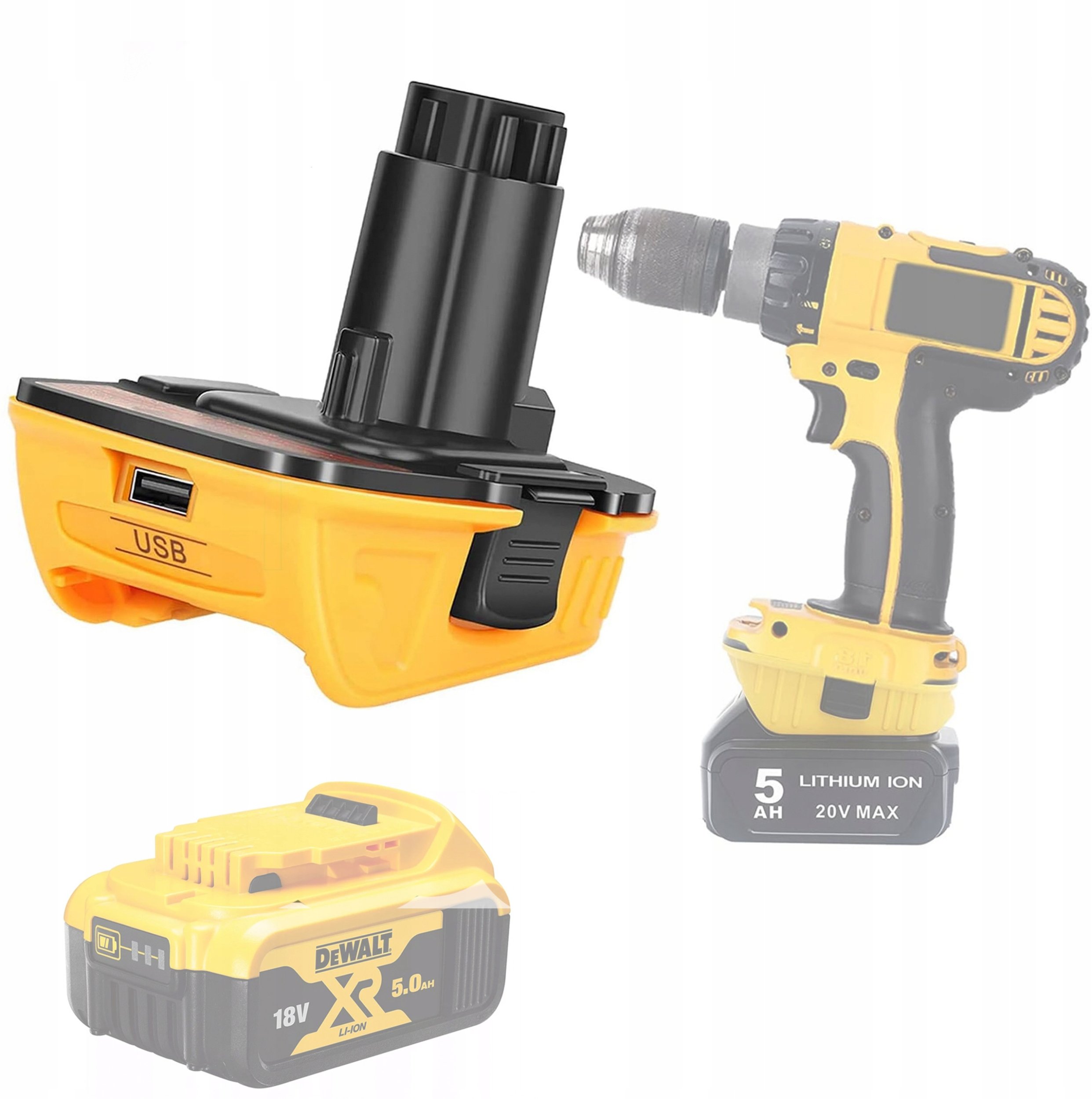 ADAPTER PRZEJSCIÓWKA Z DEWALT 18V 20V DO DEWALT DC9096 DE9039 DE9095 DE9096