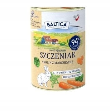 BALTICA SMAKI REGIONÓW Szczeniak Królik z marchewką 400g