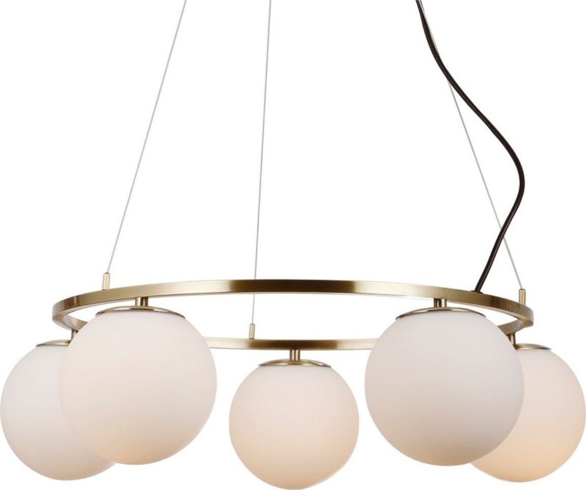 Lampa wisząca Italux Wisząca lampa Larosa PND-33453-5-ABR Italux kule balls białe antyczny brąz
